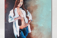 muse2, 40x40x4cm, Mischtechnik